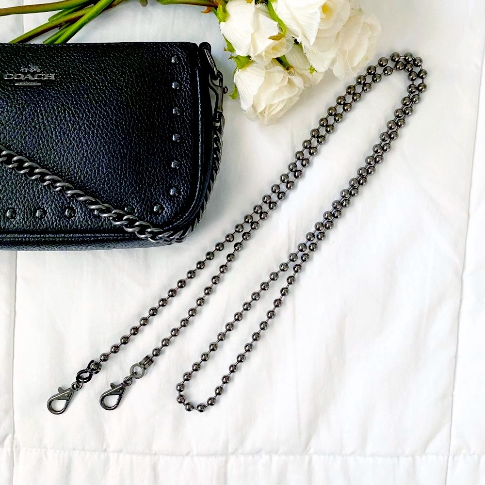 Crossbody / Shoulder Replacement Bead Chain Strap in Black
